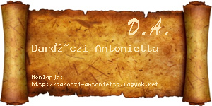 Daróczi Antonietta névjegykártya
